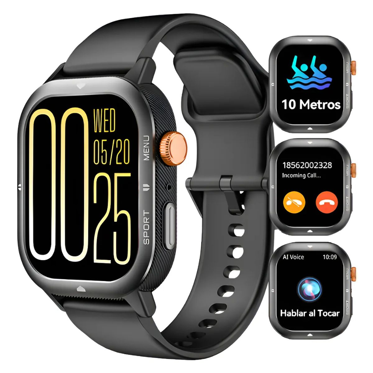 CUBOT - Reloj Inteligente Smartwatch Cubot U1 Llamadas Bluetooth 1.95