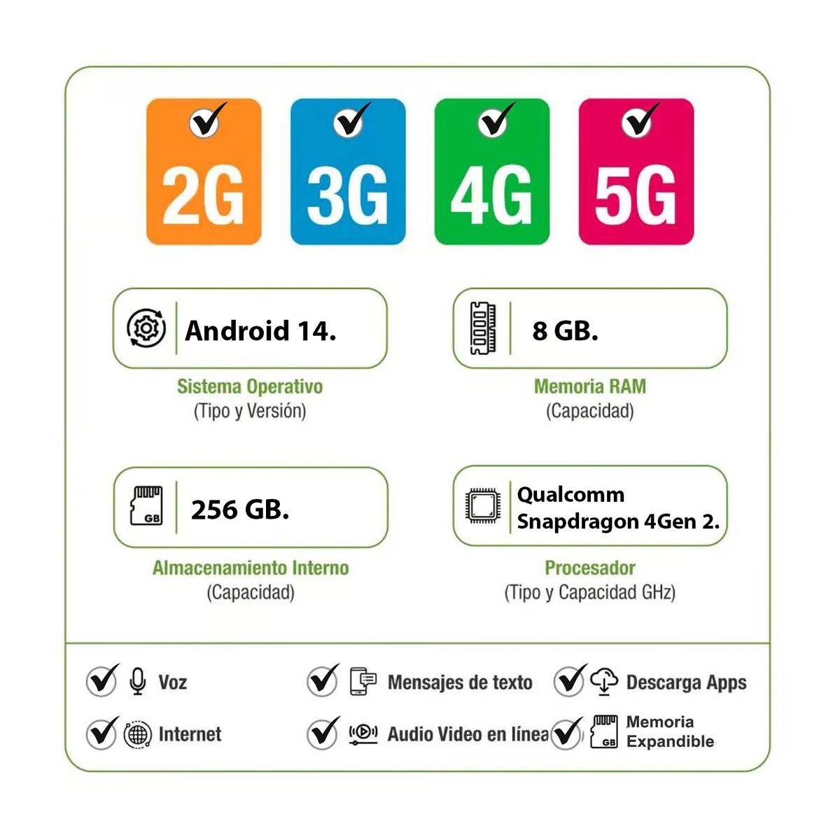 VIVO - Celular Vivo Y38 5G 256GB 8GB RAM Azul