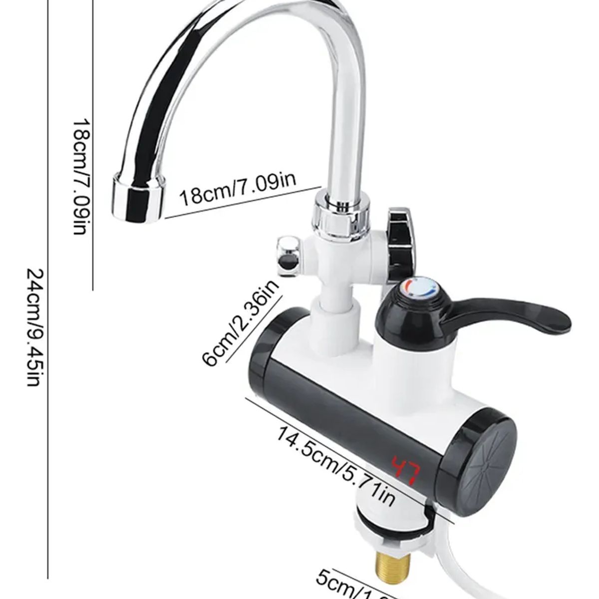 MILOPTS - Grifo Eléctrico Con Calentador Agua Instantáneo Hogar