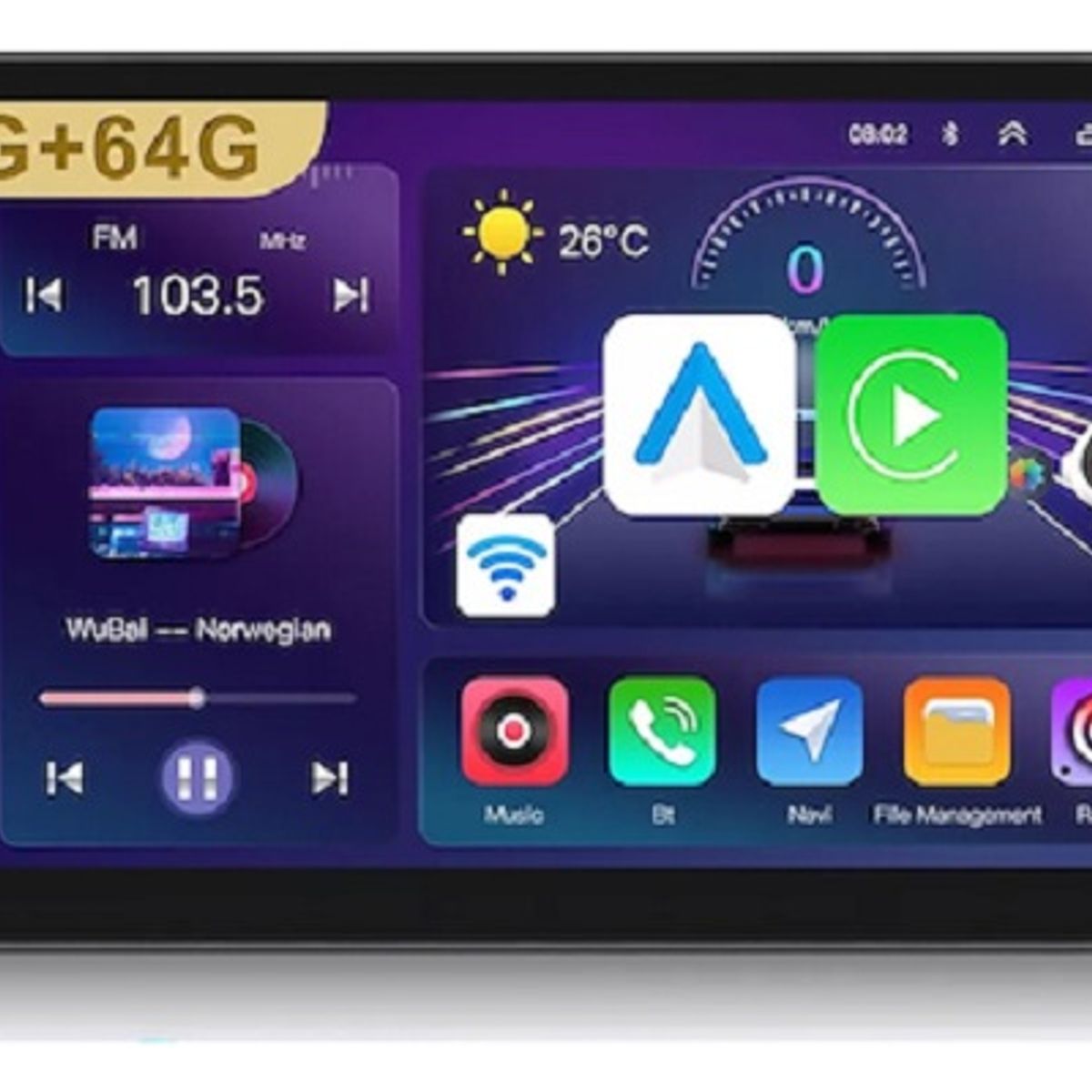 GENERICO - Radio Pantalla para Carro Android 10” 2GB+64GB