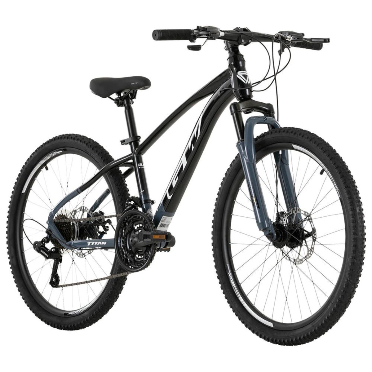 GW - BICICLETA MTB 24P 7VEL TITAN ACERO GW  NEGRO