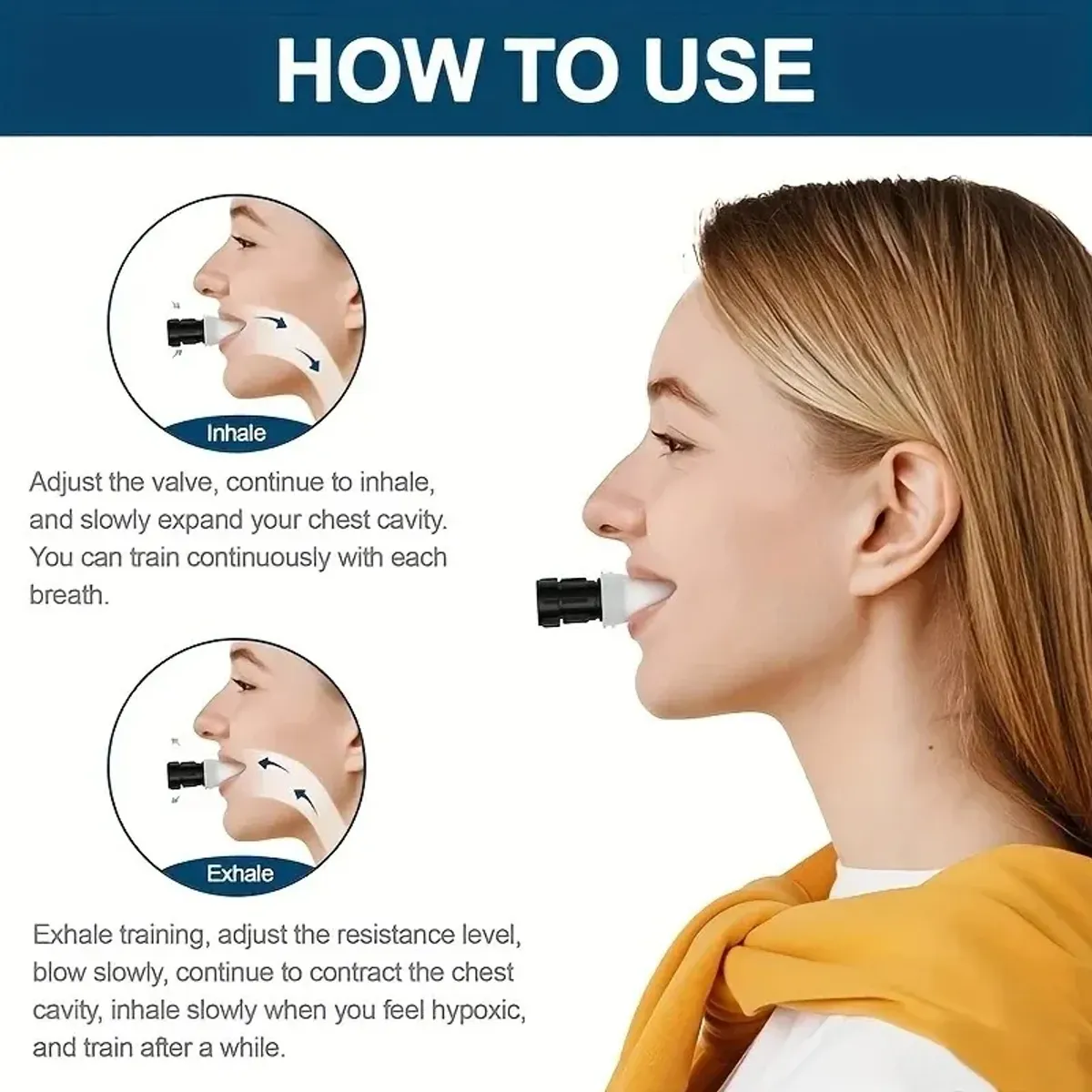 MILOPTS - Entrenador de Pulmones Entrenado la Respiración Inhalación