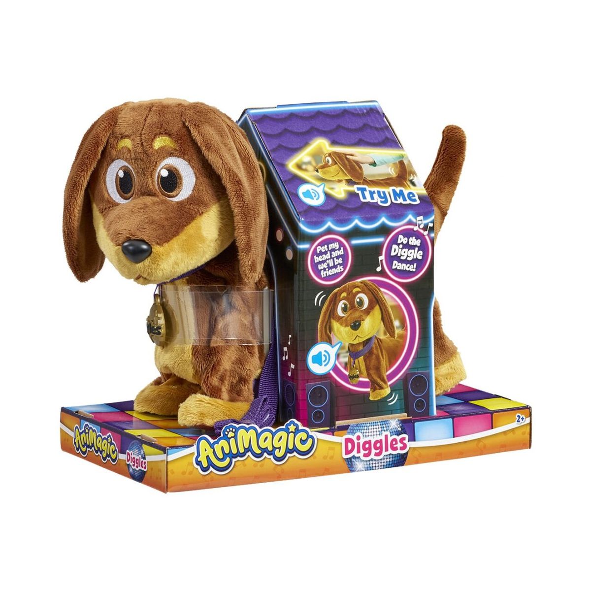 ANIMAGIC RANGE - Peluche AniMagic Perro Diggles Mascota Interactiva