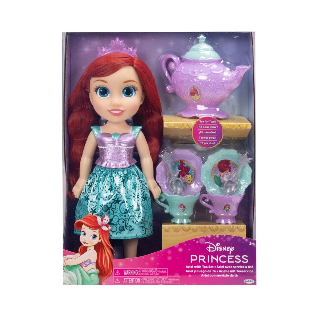 DISNEY - Muñeca Disney Princesa Ariel con Set de Té