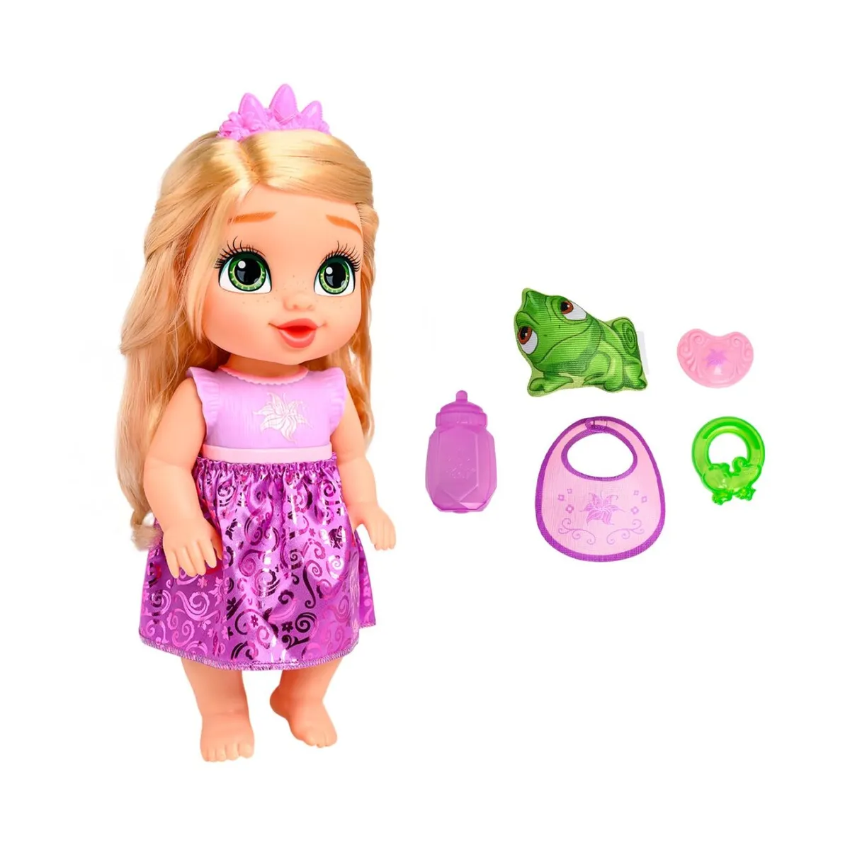 DISNEY - Muñeca Bebé Disney Princesa Rapunzel con Accesorios