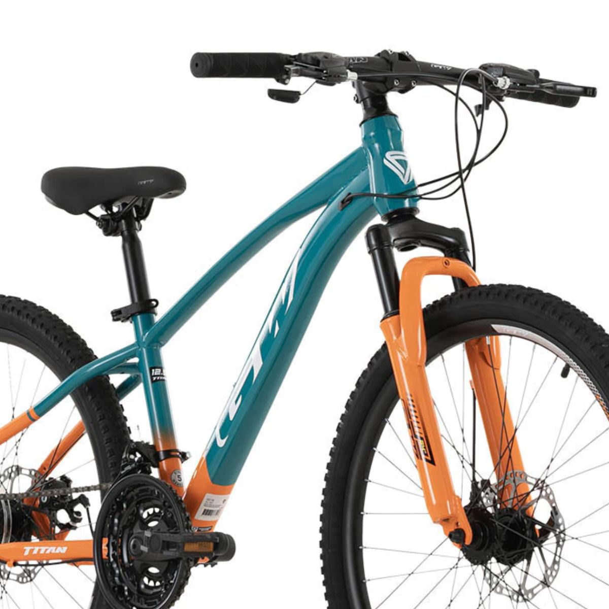 GW - BICICLETA MTB 24P 7VEL TITAN ACERO GW  VERDE/NARANJA