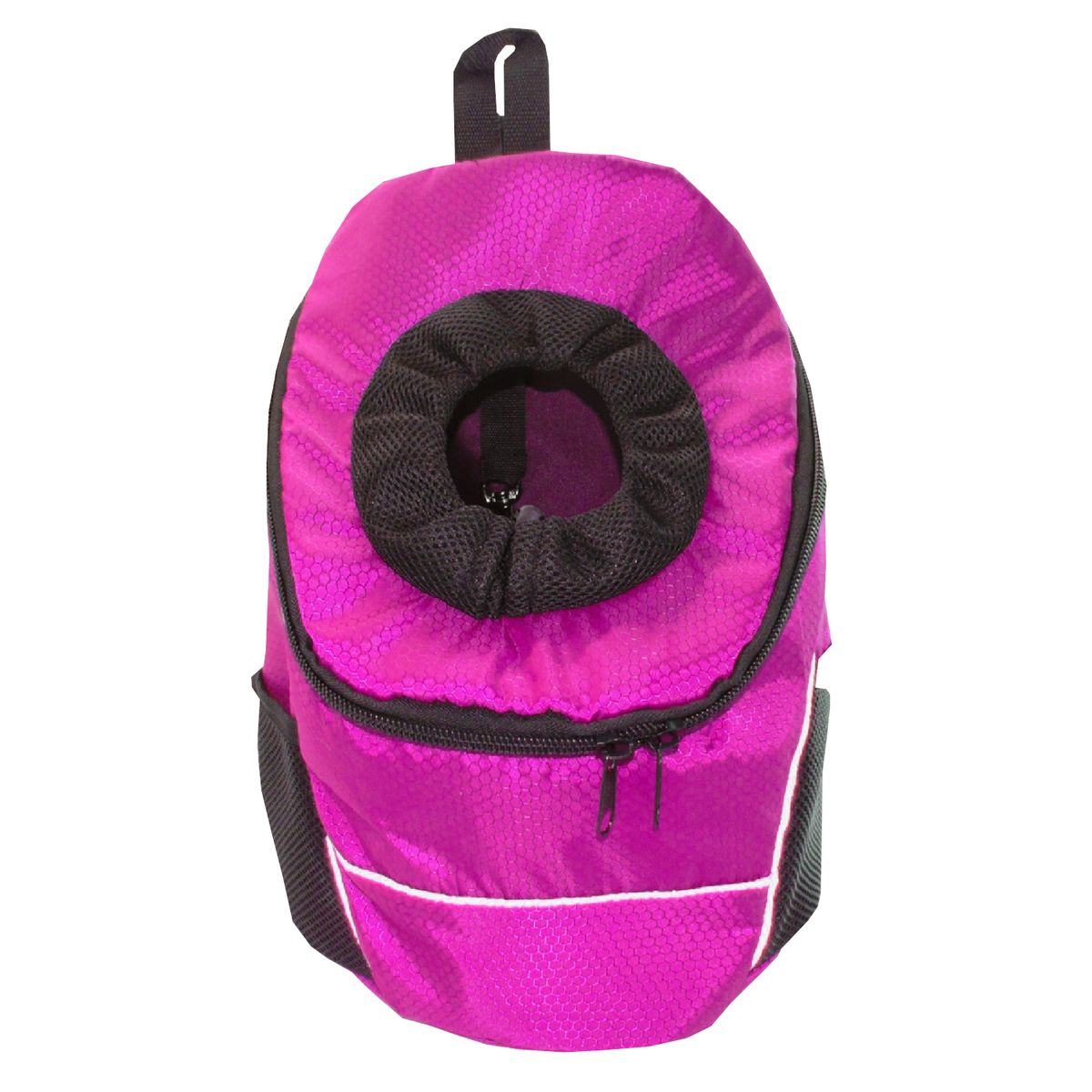 HALLY PET - Morral Cargador Ventana Med + Dispensador + 20 Rollos Rosado