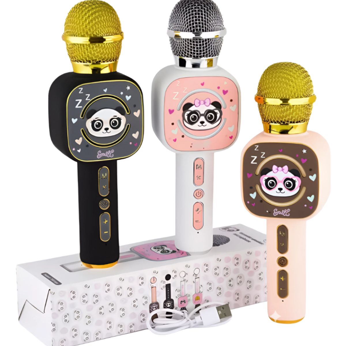 TECNOHOGAR JS - Micrófono Karaoke Inalámbrico Niños Bluetooth Led Premium X7