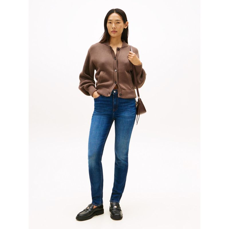 TOMMY HILFIGER - Jeans azul de corte slim y talle medio Tommy Hilfiger