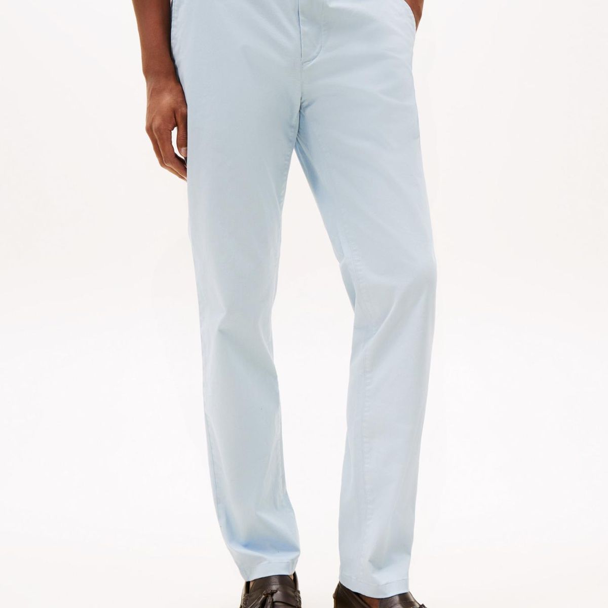TOMMY HILFIGER - Pantalón blanco chino Denton recto de sarga Tommy Hilfiger