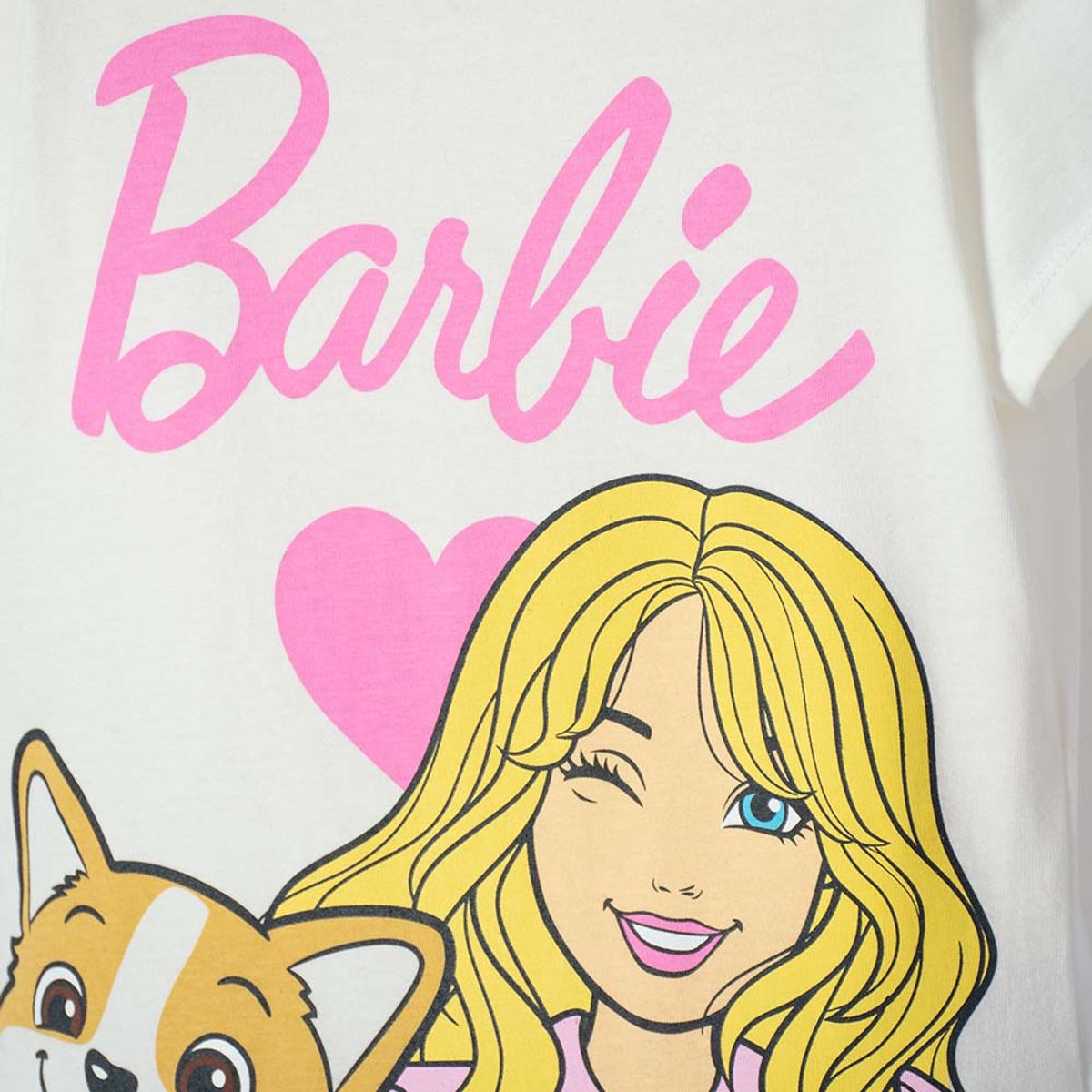 MATTEL - Pijama de Barbie rosada de manga corta para niña