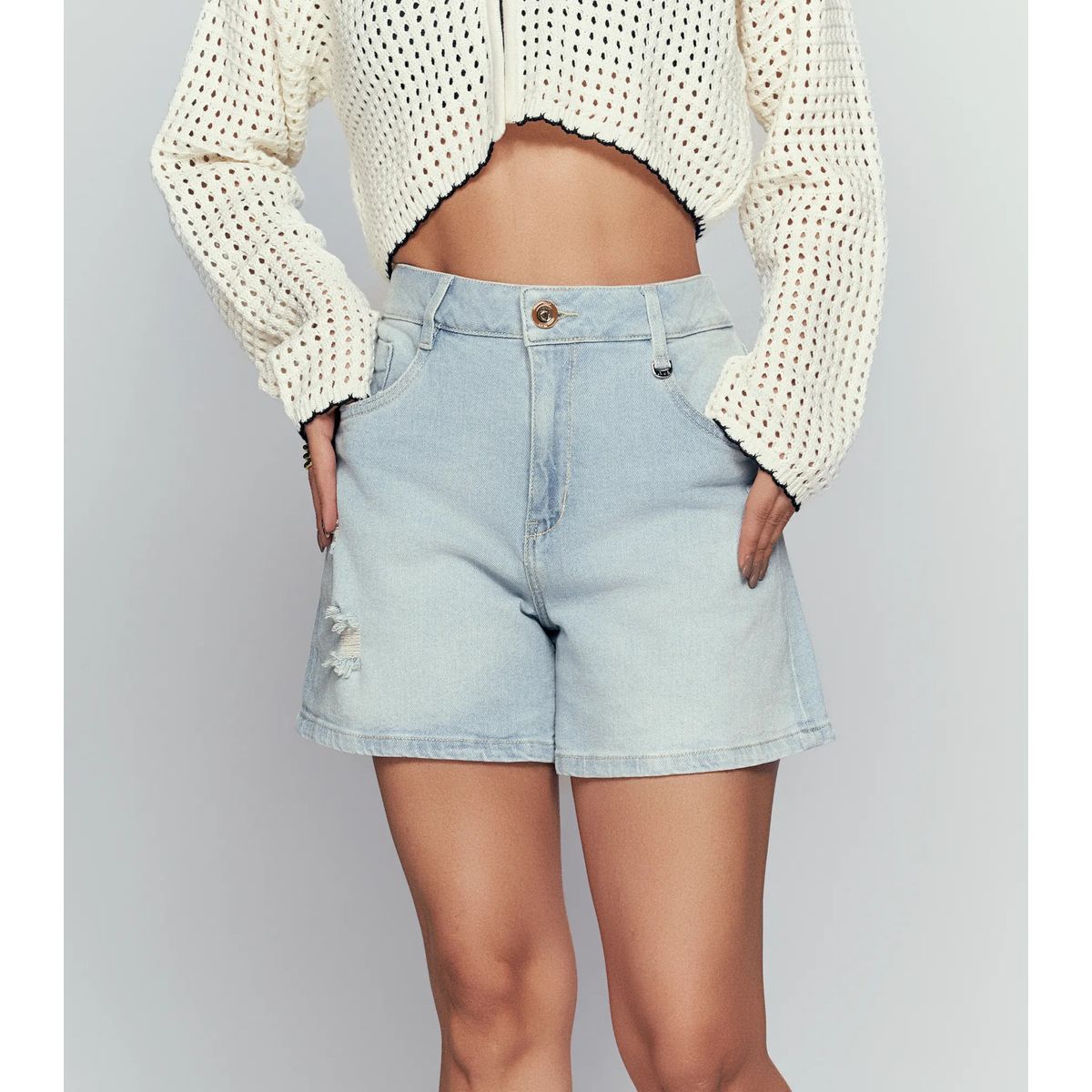 DEREK - Short Para Mujer Azul MedioClaro Derek