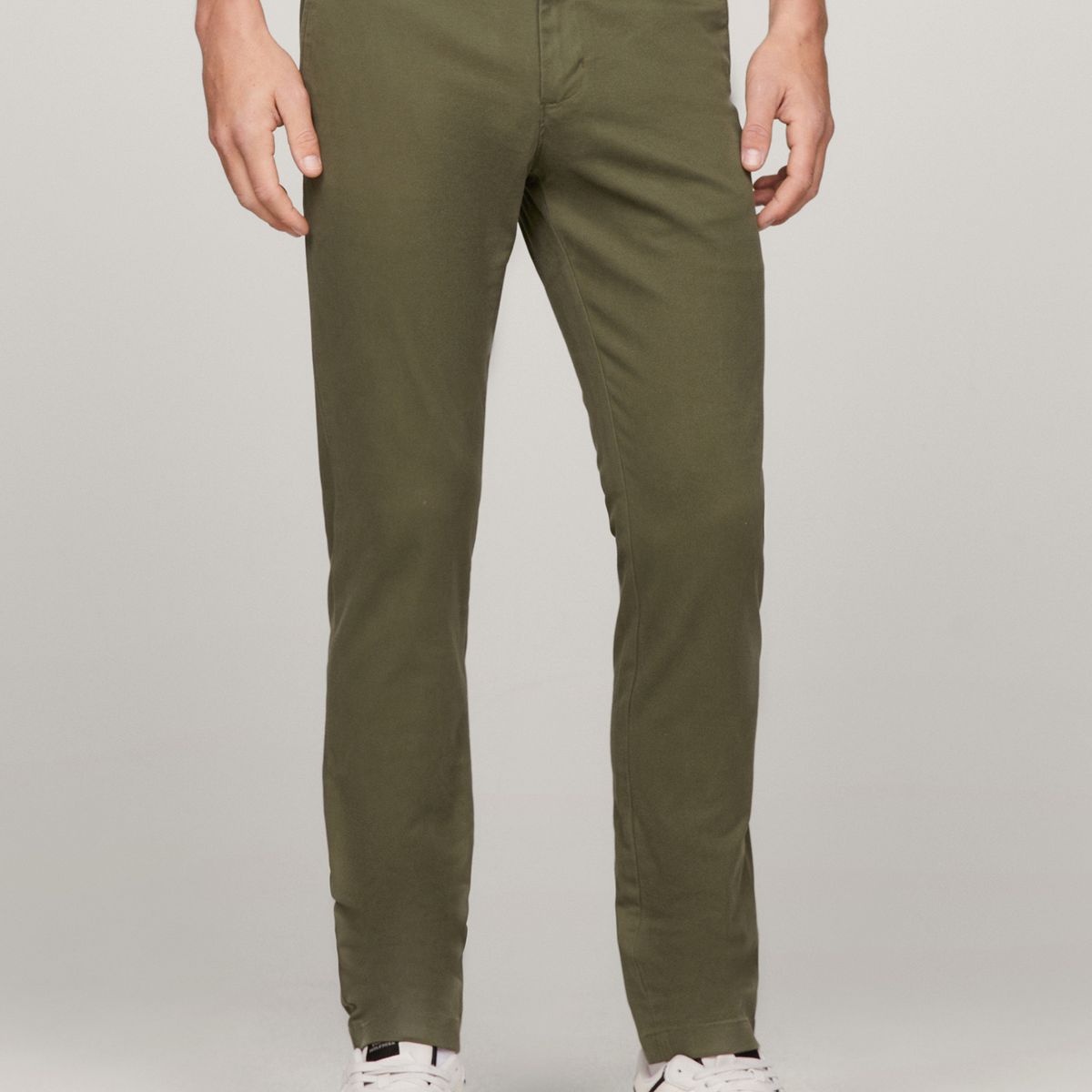 TOMMY HILFIGER - Pantalón verde chino 1985 bleecker de pima Tommy Hilfiger