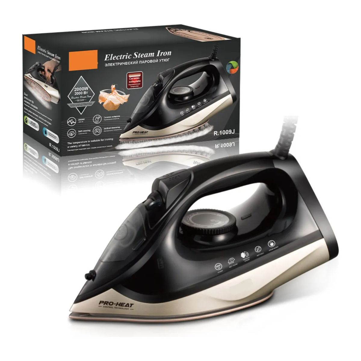 NOBELSOUND - Plancha De Vapor Para Ropa Con Placa De Cerámica