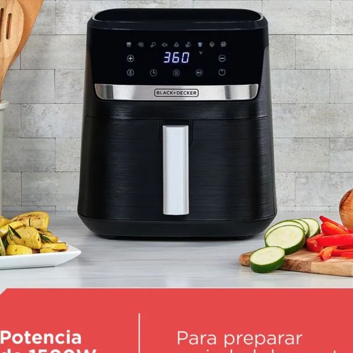 BLACK+DECKER - Freidora de aire Black+Decker PURIFRY 55Lts