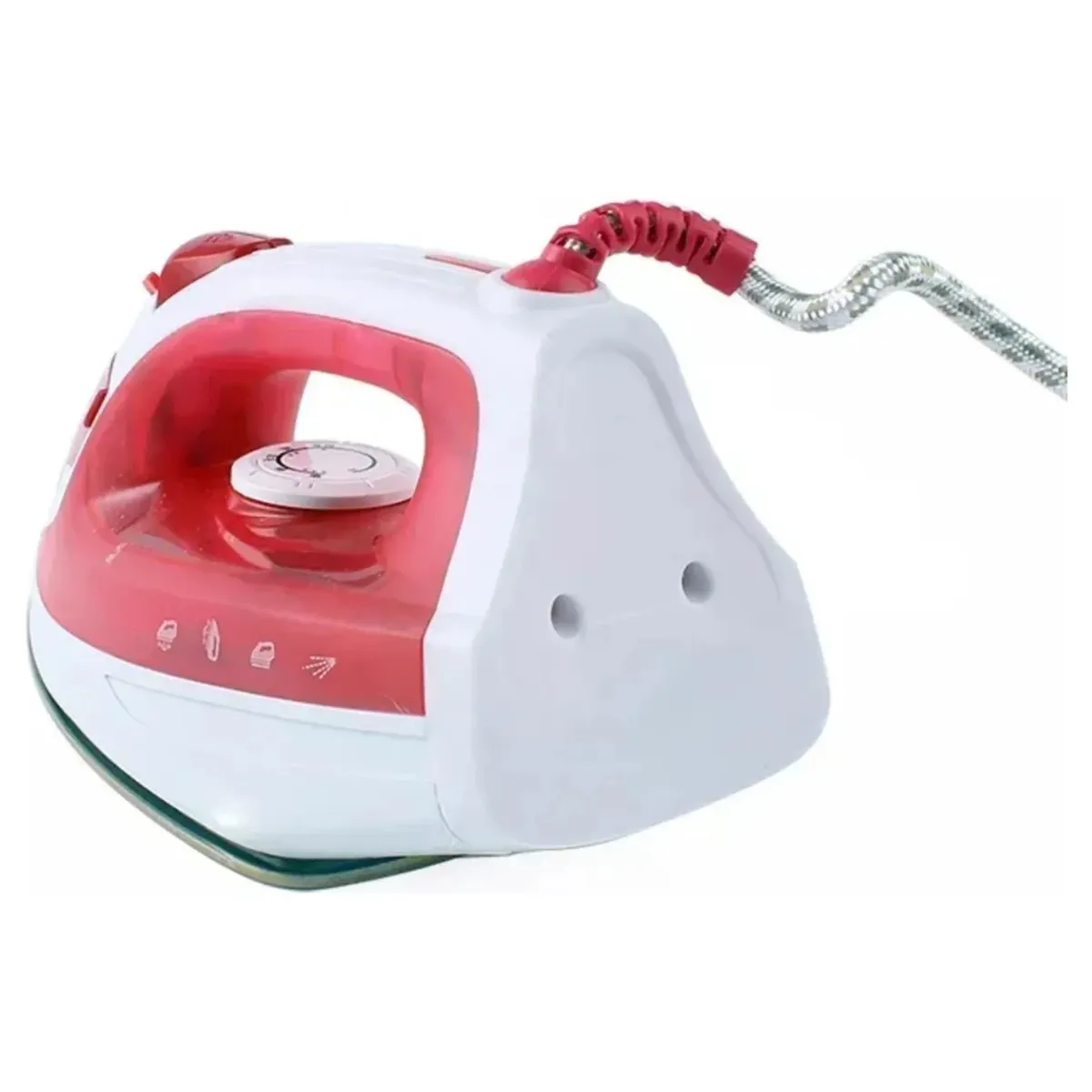 NOBELSOUND - Plancha De Vapor Para Ropa Con Placa De Cerámica Rojo