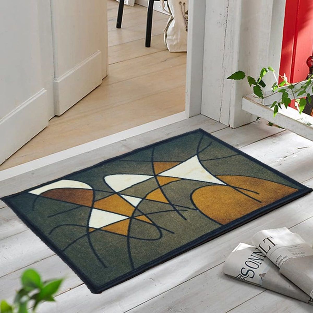 GENERICO - Alfombra Tapete Pie De Cama - Entrada 50 X 80cms Beige