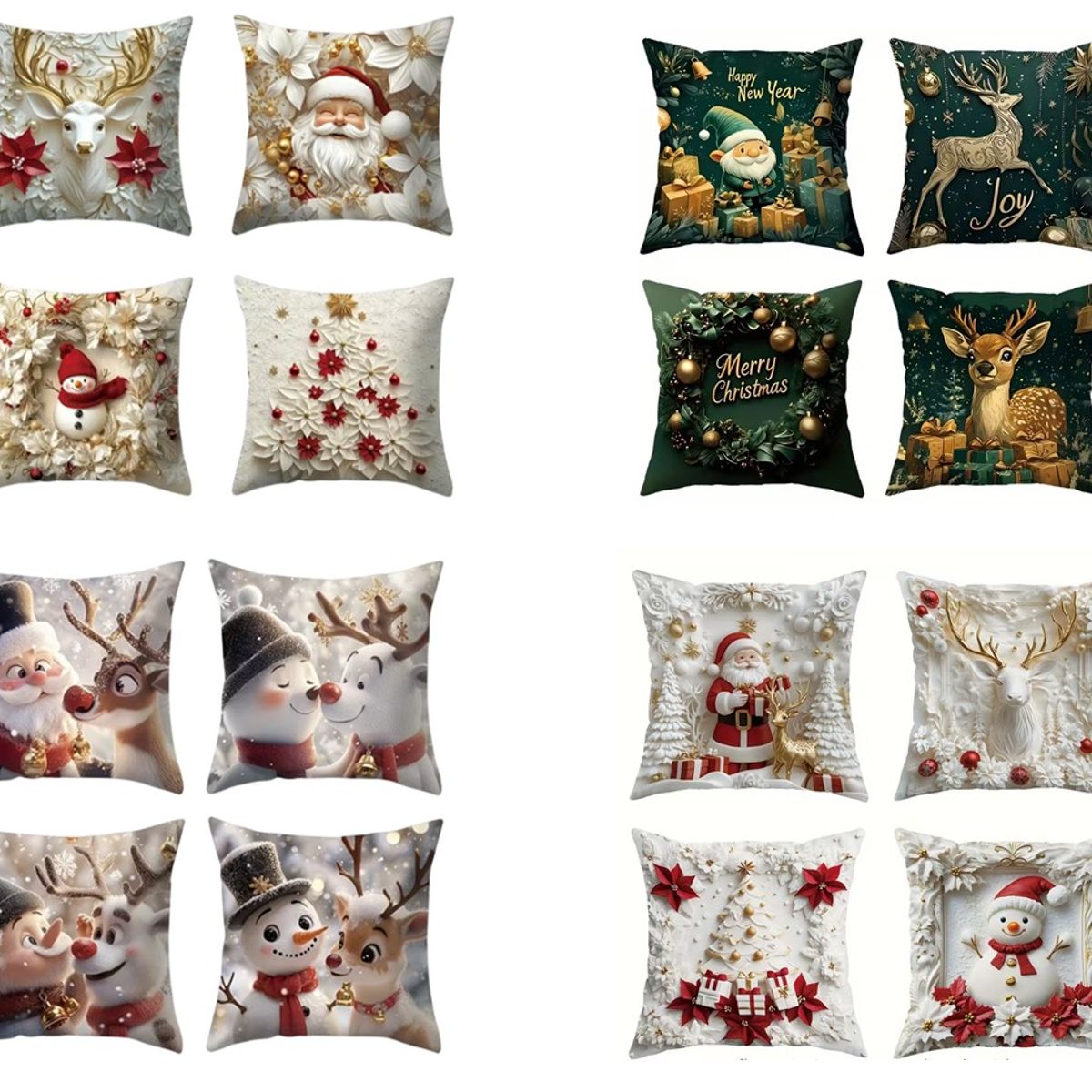 GENERICO - Cojin Navideño Fundas X 2 (45 X 45 Cm) Diseños Hermosos