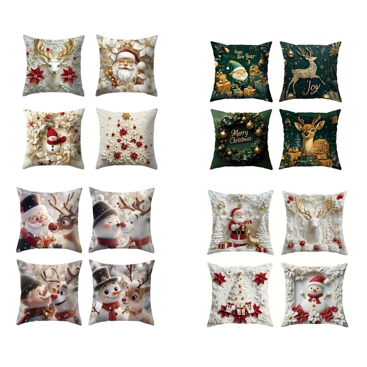 GENERICO - Cojin Navideño Fundas X 2 (45 X 45 Cm) Diseños Hermosos