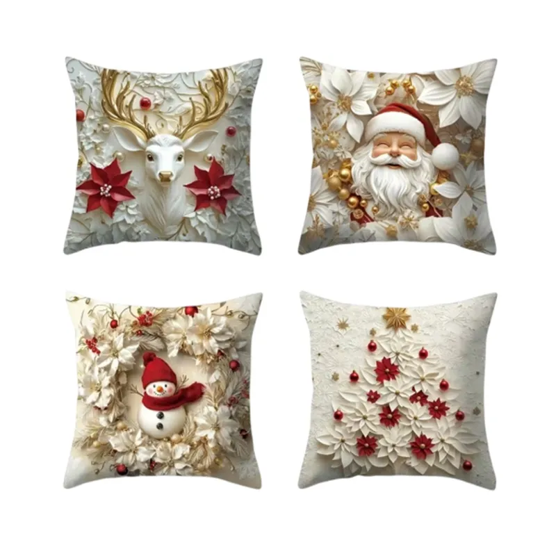 GENERICO - Cojin Navideño Fundas X 2 (45 X 45 Cm) Diseños Hermosos