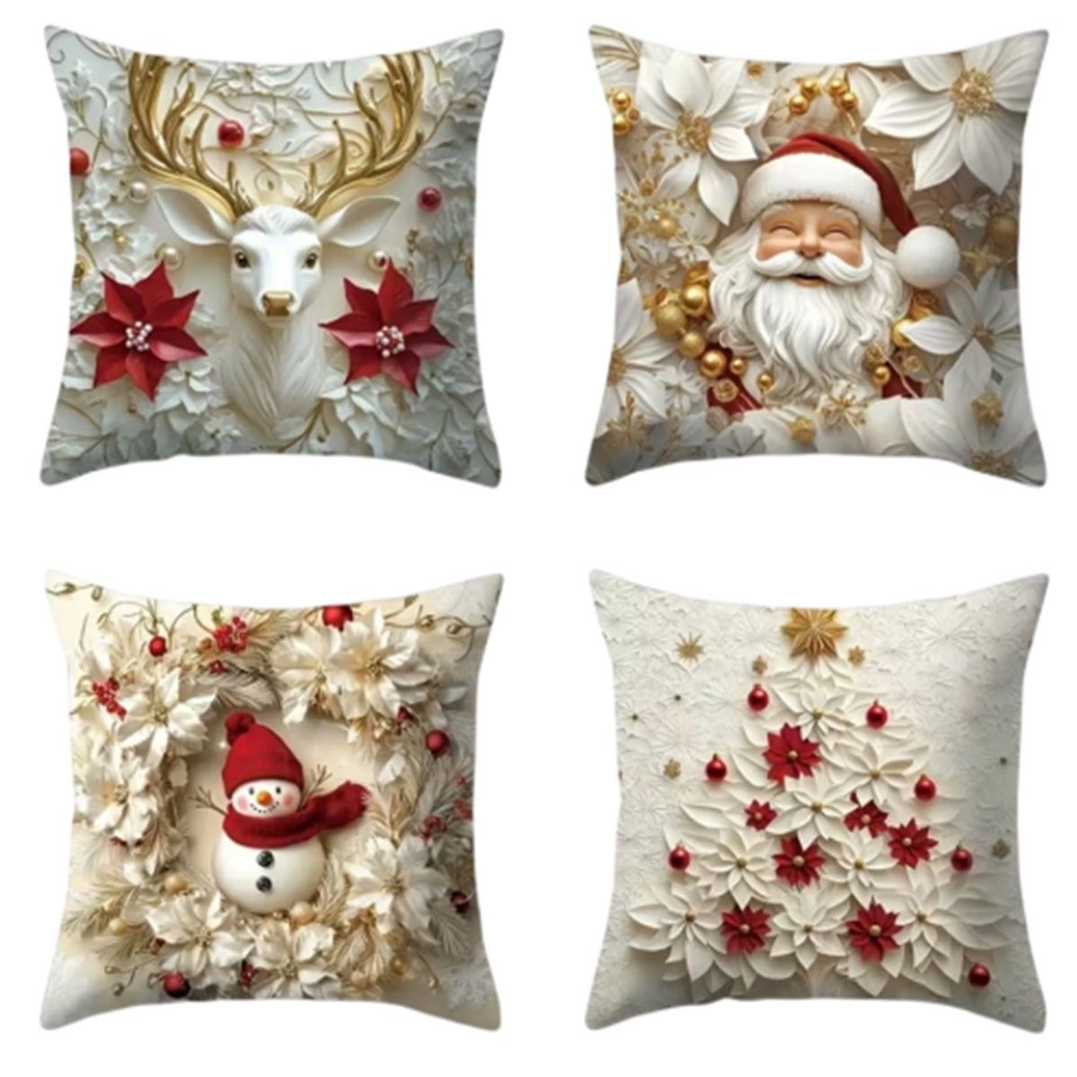 GENERICO - Cojin Navideño Fundas X 2 (45 X 45 Cm) Diseños Hermosos