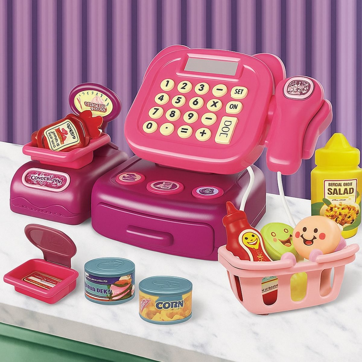 GENERICO - Caja Registradora De Juguete Con Luz y Sonido Rol Infantil