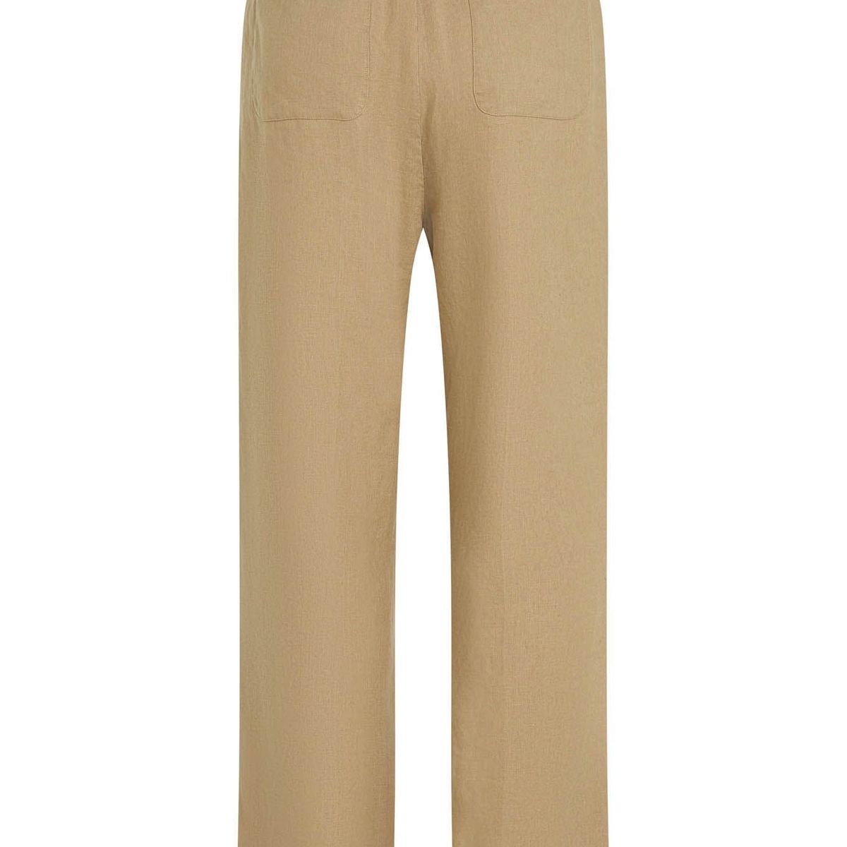 TOMMY HILFIGER - Pantalón naranja recto de traje en mezcla de lino Tommy Hilfiger