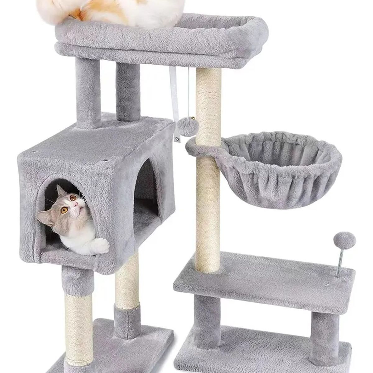 CATLIKE - Gimnasio Rascador Para Gatos Felpa 4 Niveles