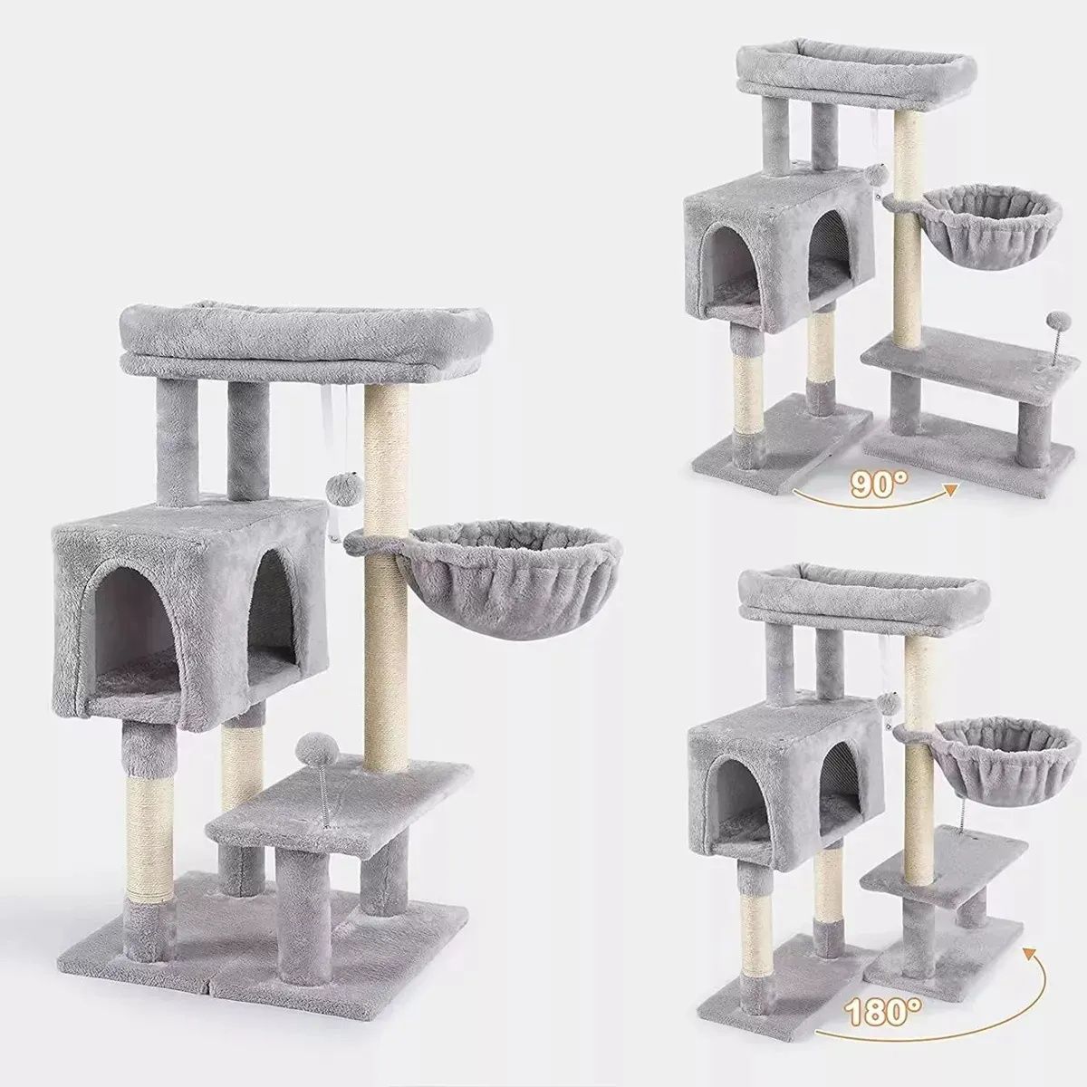 CATLIKE - Gimnasio Rascador Para Gatos Felpa 4 Niveles