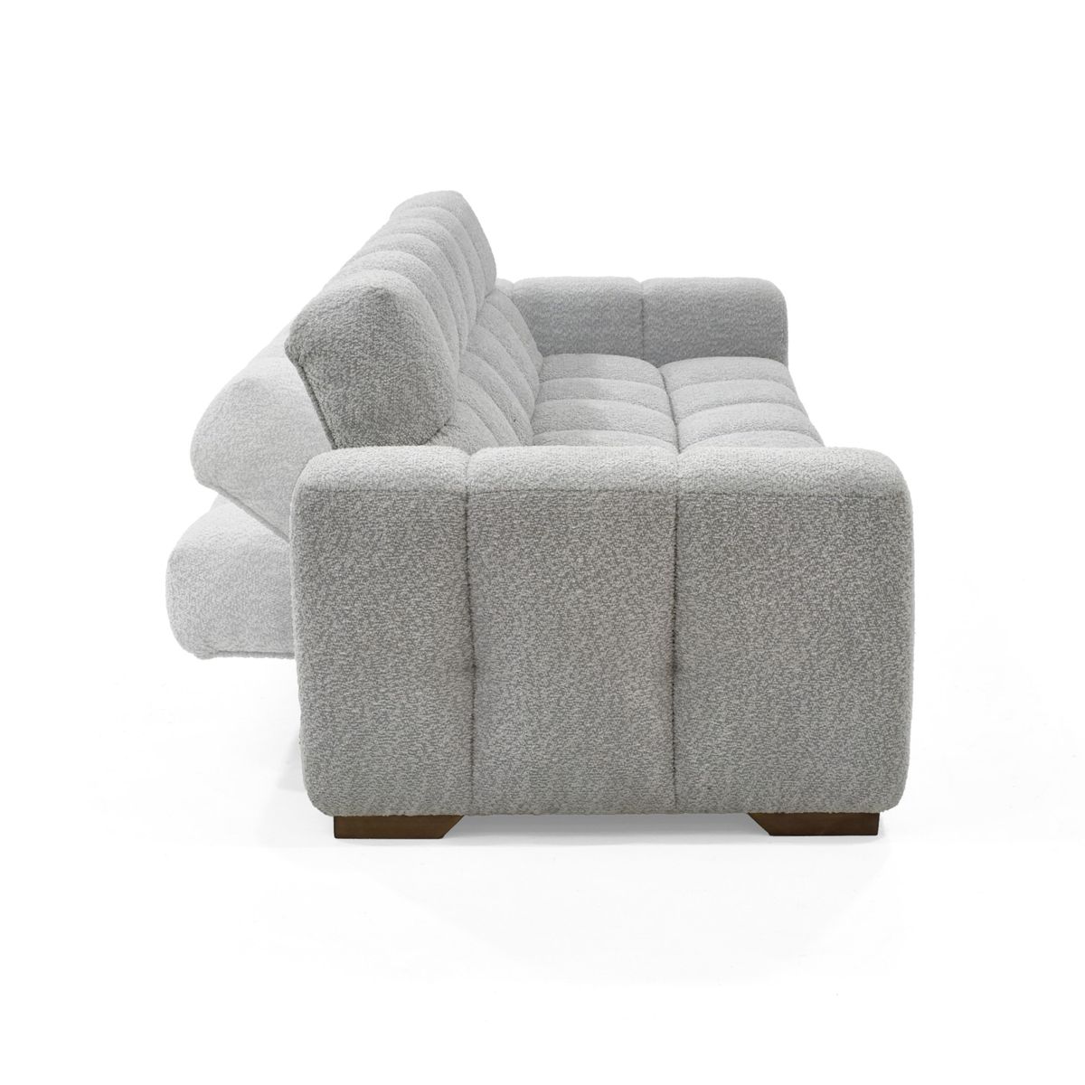 VENECIA - Sofa Cama Miami Reclinable 3 Posiciones 228x91x78 Tela Plata