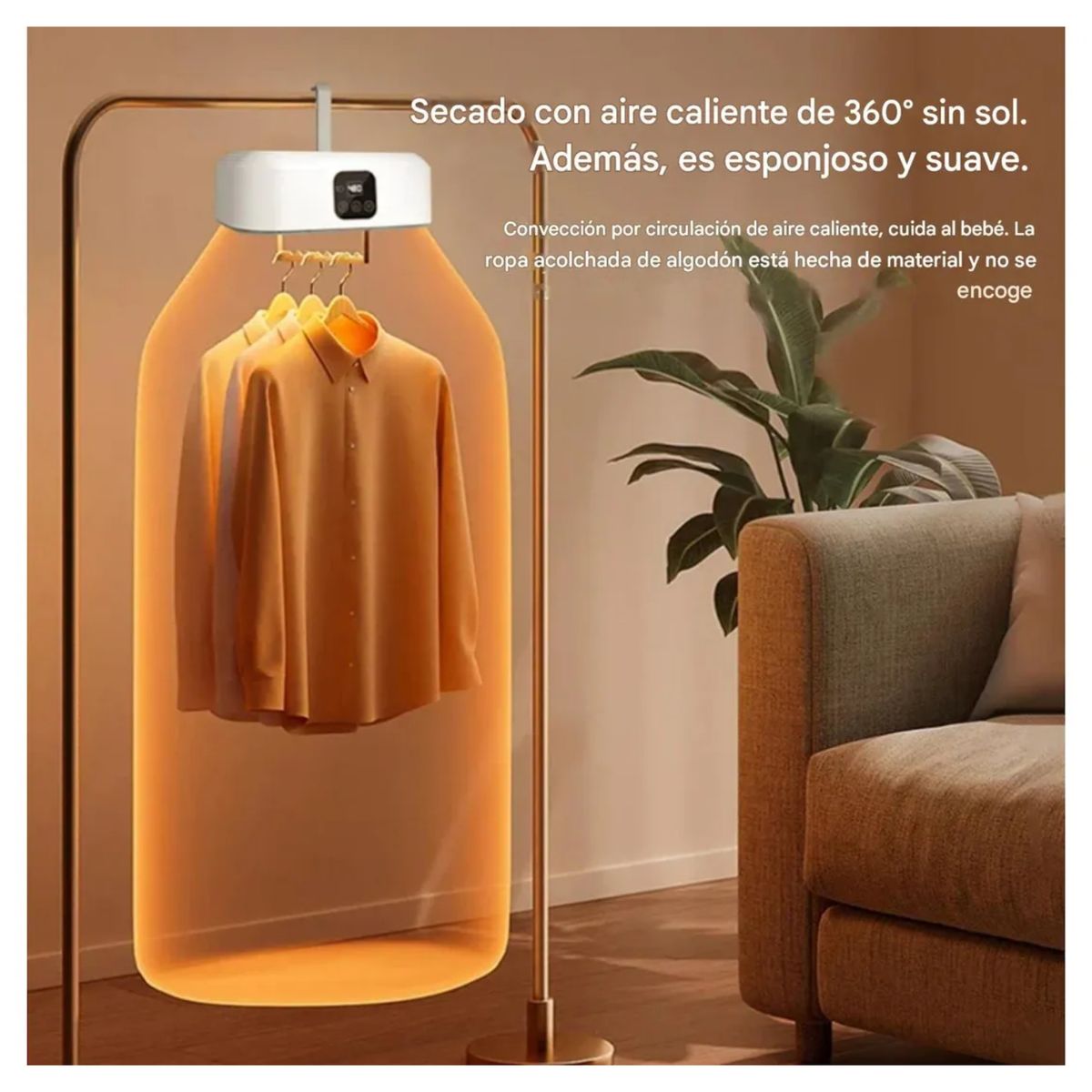 GENERICO - Secador De Ropa Portatil Digital - Seda Plumon Algodon Lino