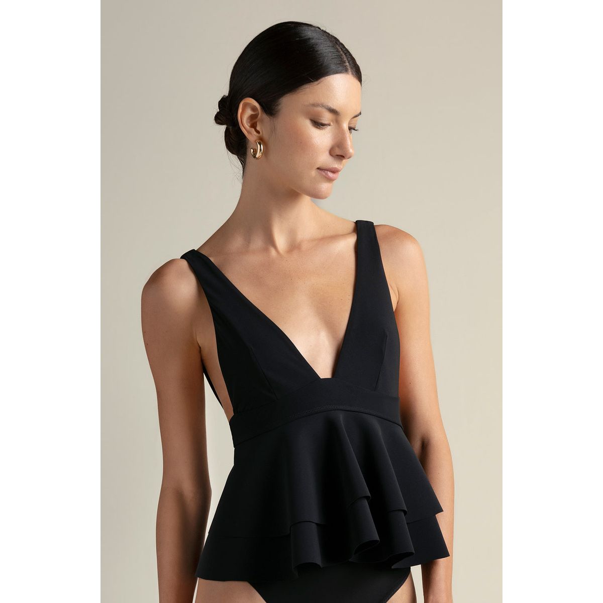 TOUCHE BALNEAIRE - Bikini top triángulo grande estilo tankini  0B51N61