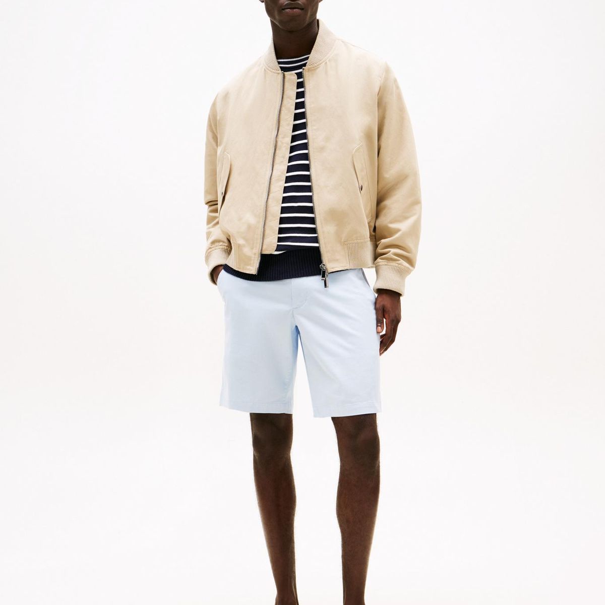 TOMMY HILFIGER - Pantalón celeste chino corto Brooklyn colección 1985 Tommy Hilfiger