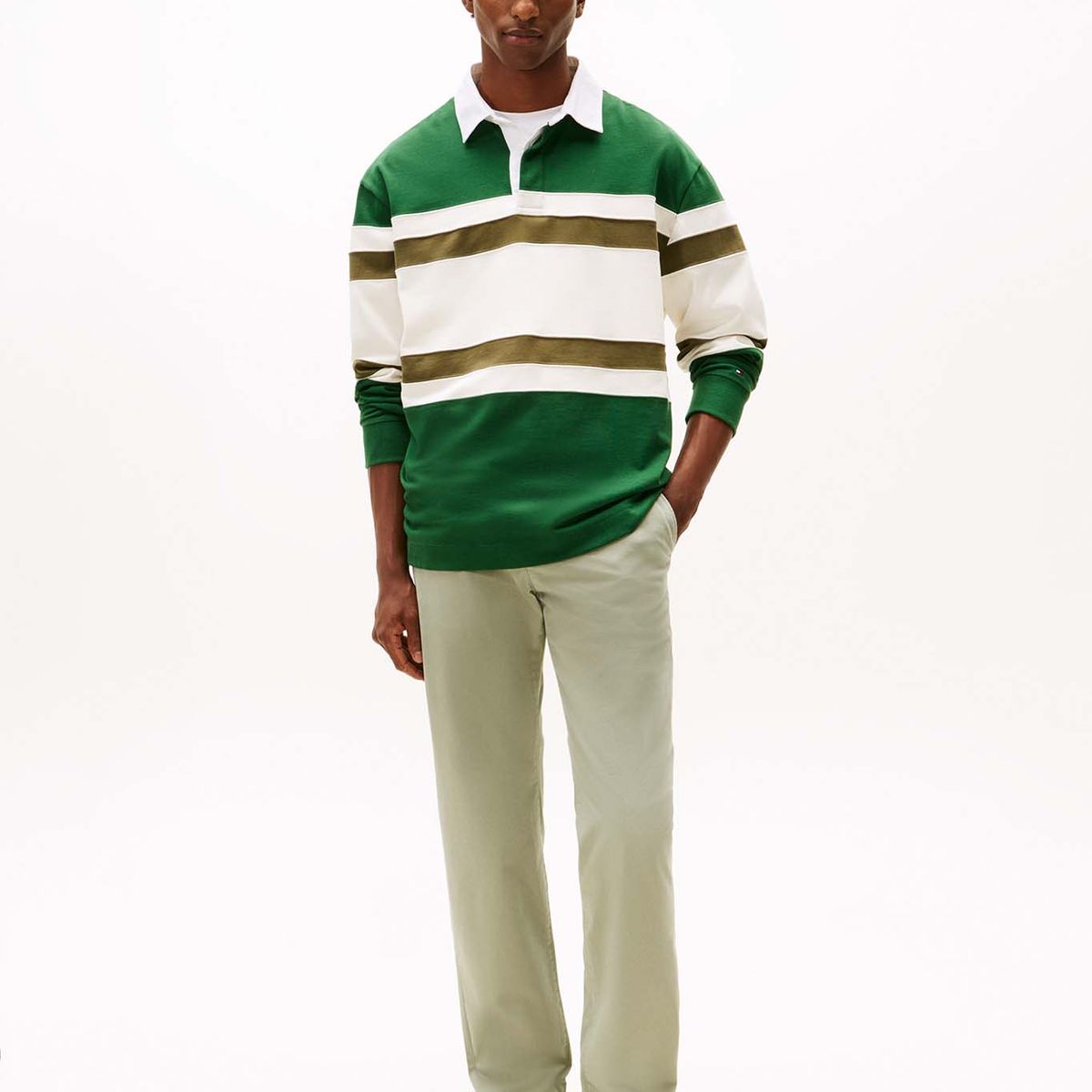 TOMMY HILFIGER - Pantalón multicolor chino Denton recto de sarga Tommy Hilfiger