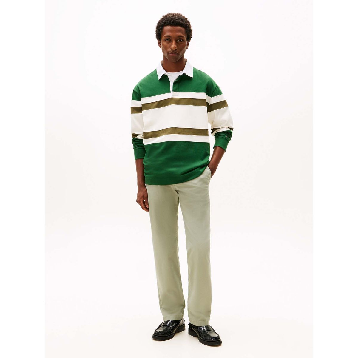 TOMMY HILFIGER - Pantalón multicolor chino Denton recto de sarga Tommy Hilfiger