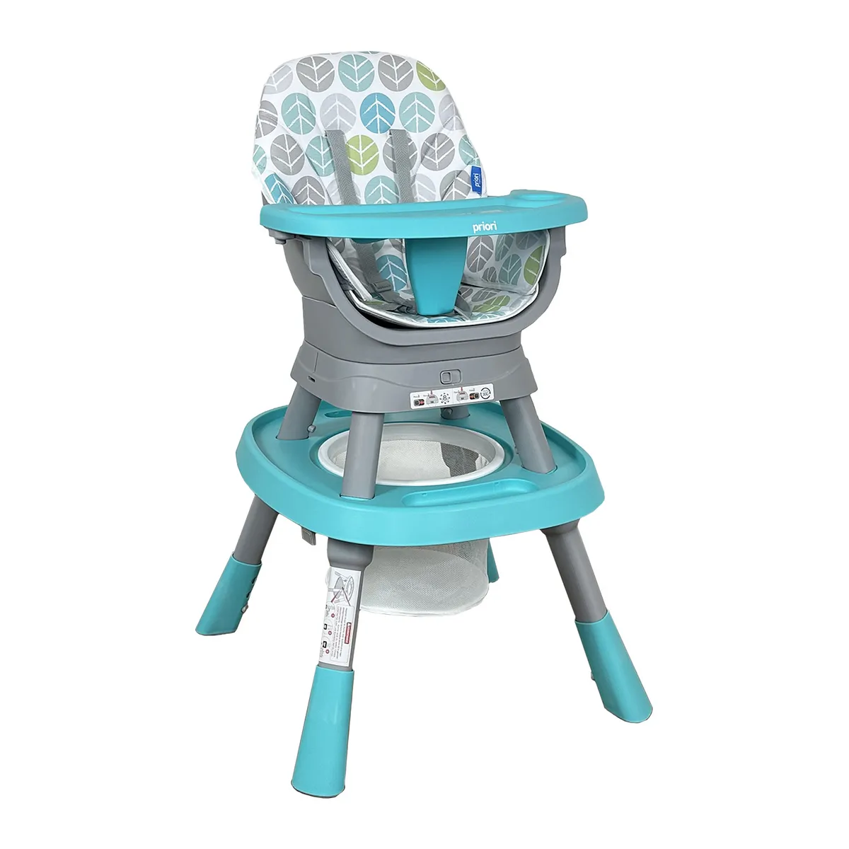 PRIORI - Silla comedor bebe 12 en 1 con giro 360 Yae de Priori Azul