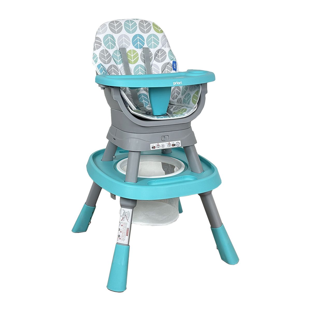 PRIORI - Silla comedor bebe 12 en 1 con giro 360 Yae de Priori Azul