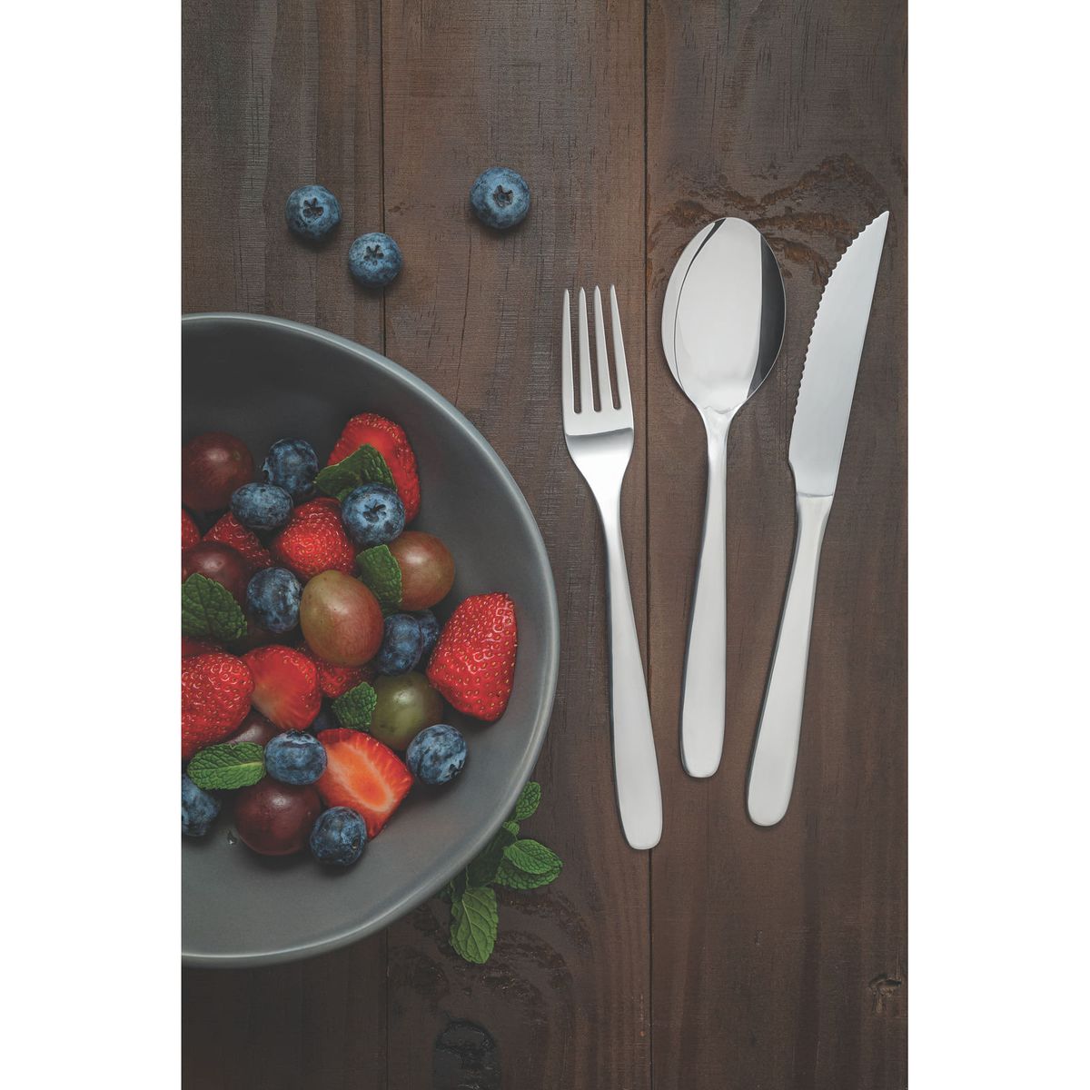 TRAMONTINA - Juego de cubiertos de 24 piezas Tramontina Havaí de acero inoxidable con cuchillos para asado