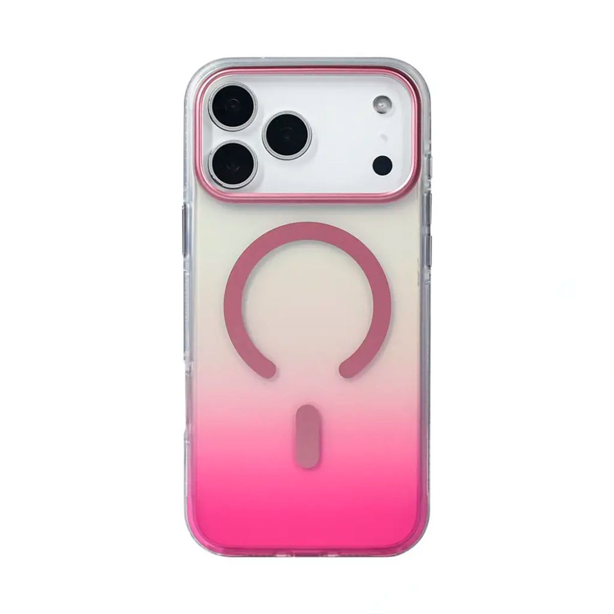 GENERICO - Estuche ColorTech Degrade MagSafe compatible iphone 17 pro max Rosado