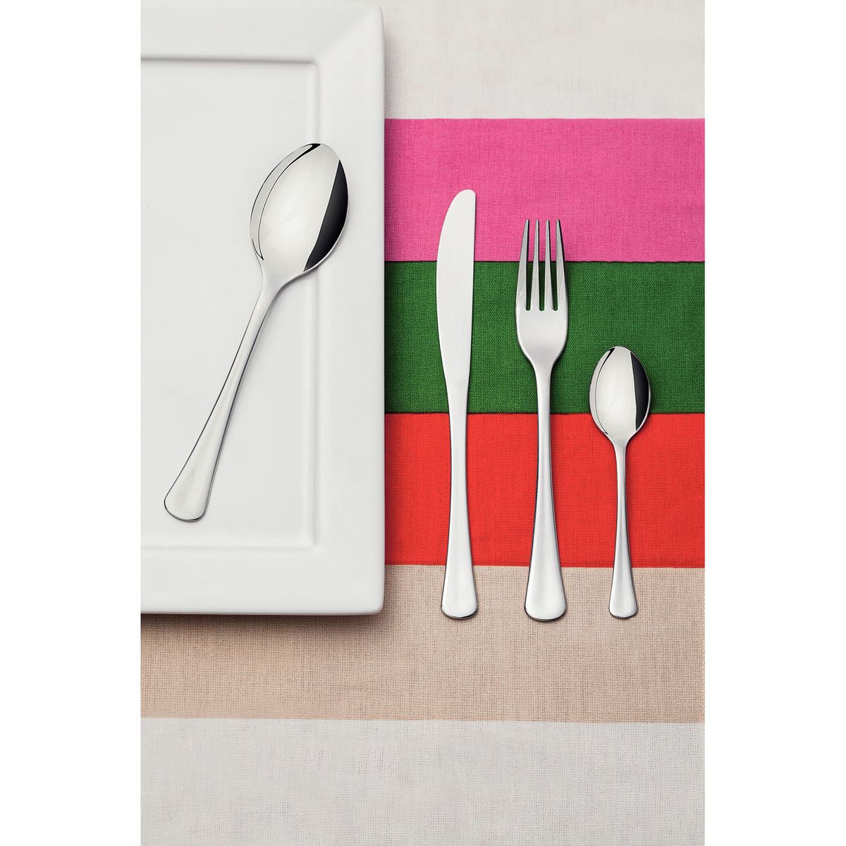 TRAMONTINA - Juego de cubiertos de 24 piezas Tramontina Havana de acero inoxidable con cuchillos para asado