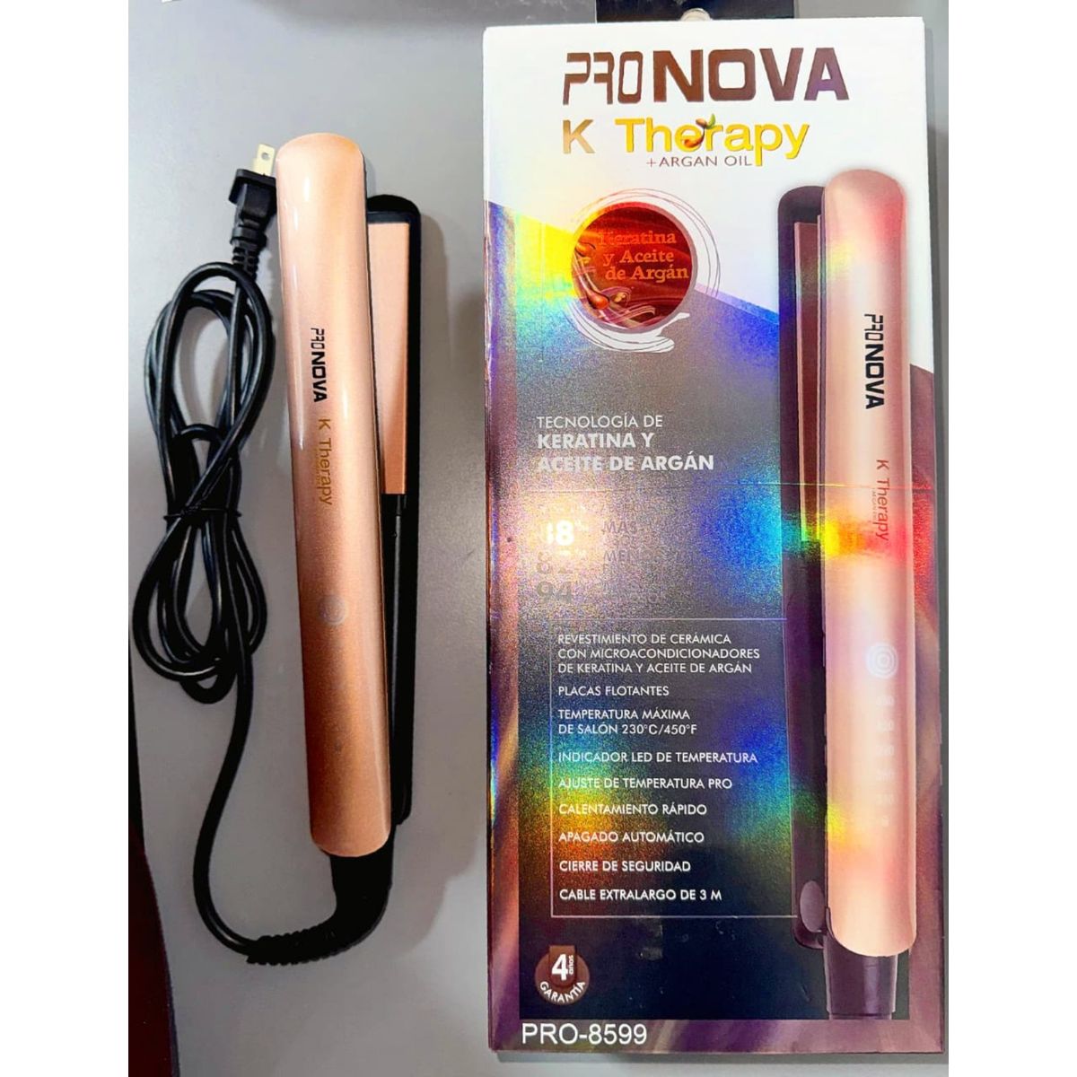 GENERICO - Plancha Para Cabello Pronova Keratina-Pinza Viajera Gratis