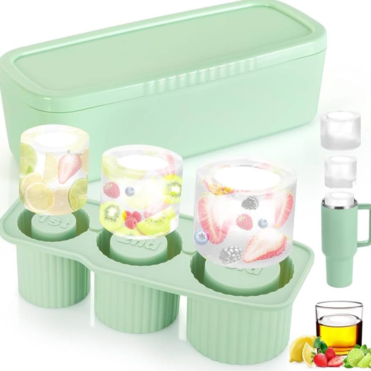 GENERICO - Molde Hielo Silicona Para Vaso Termo Stanley Bandeja Hielera