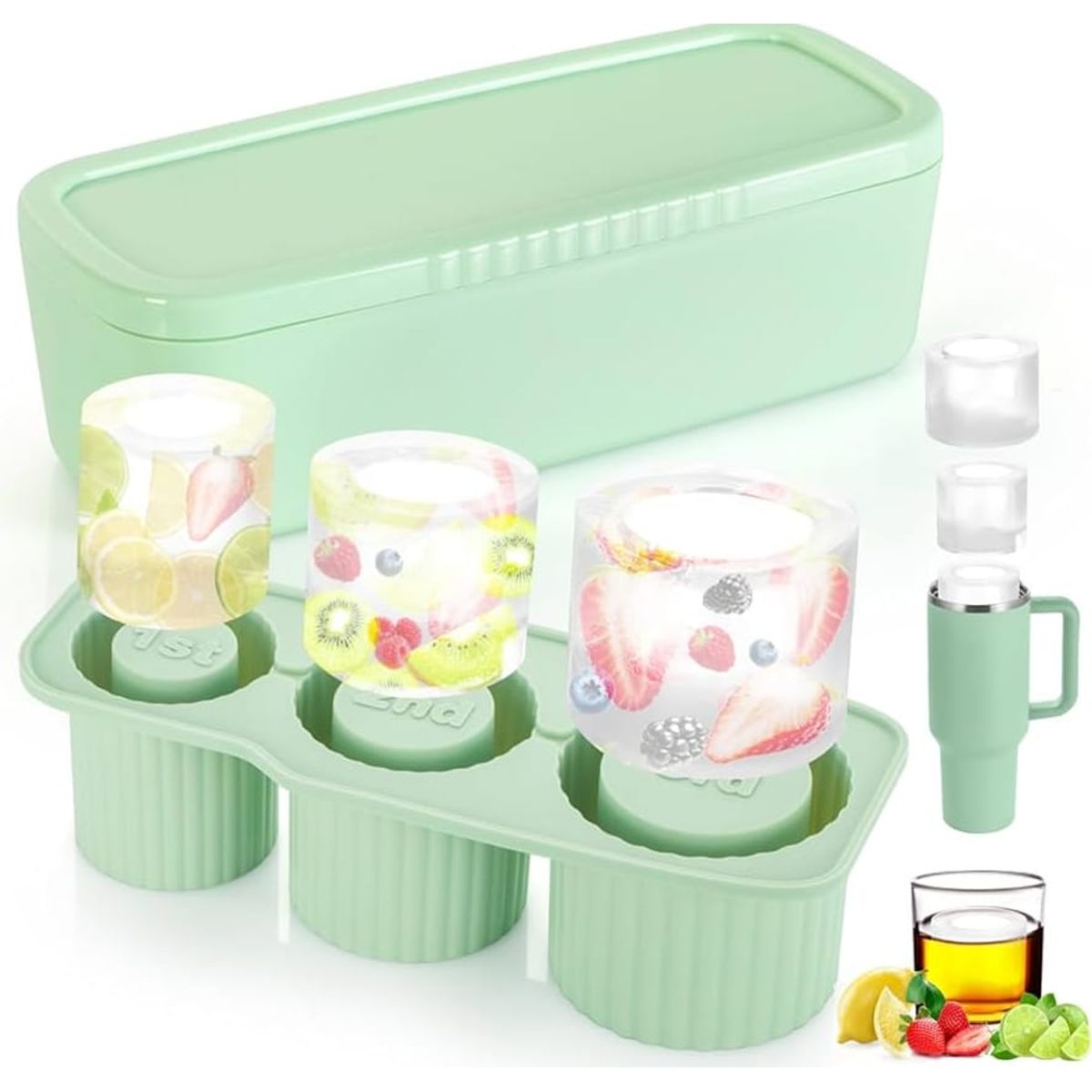 GENERICO - Molde Hielo Silicona Para Vaso Termo Stanley Bandeja Hielera