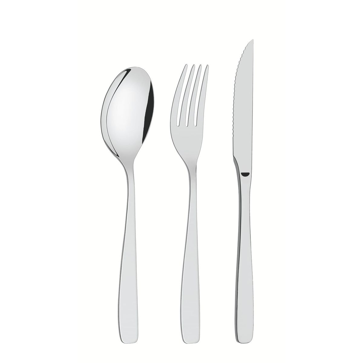 TRAMONTINA - Juego de cubiertos de 24 piezas Tramontina Cosmos de acero inoxidable con cuchillos para asado