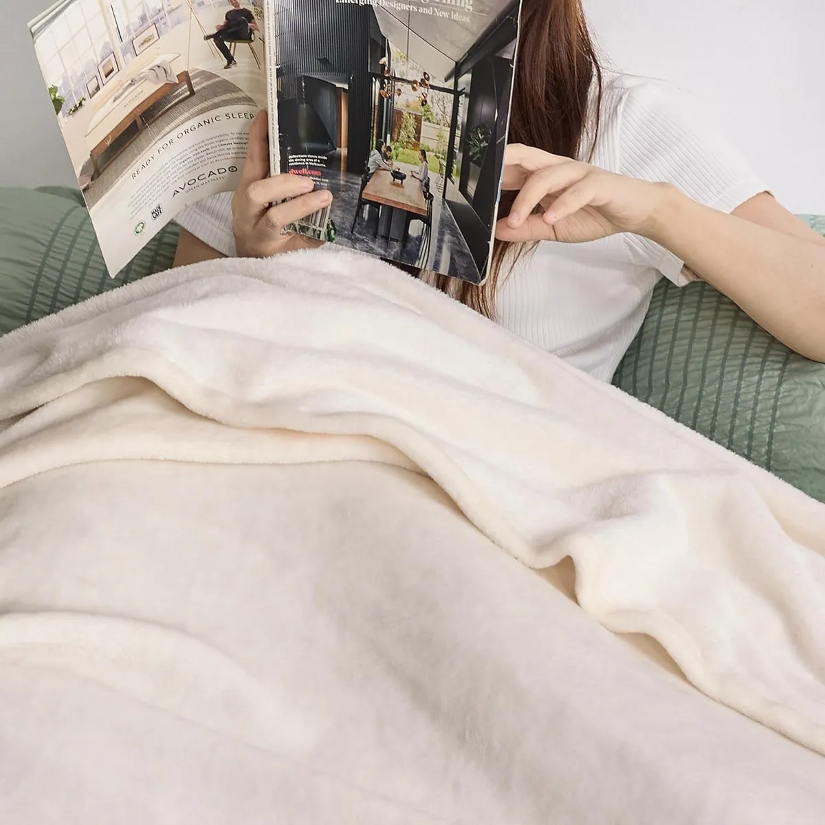 PASTELL - Cobija manta frazada piel ángel térmica unicolor Beige