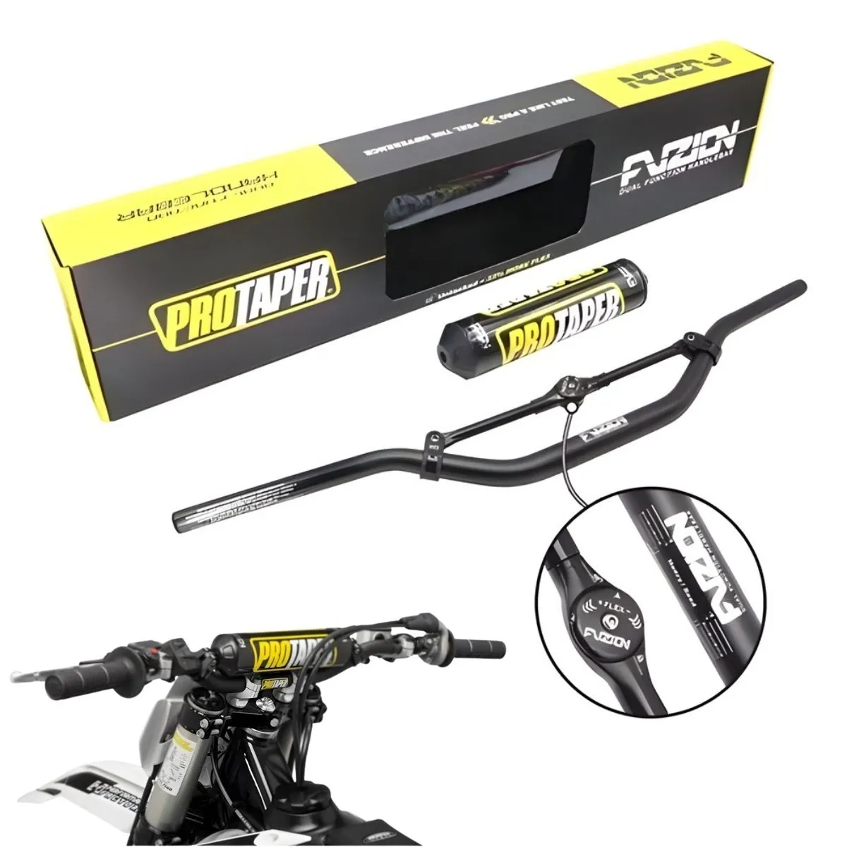 GENERICO - Manubrio cabrilla protaper fuzion completo grueso moto lujos