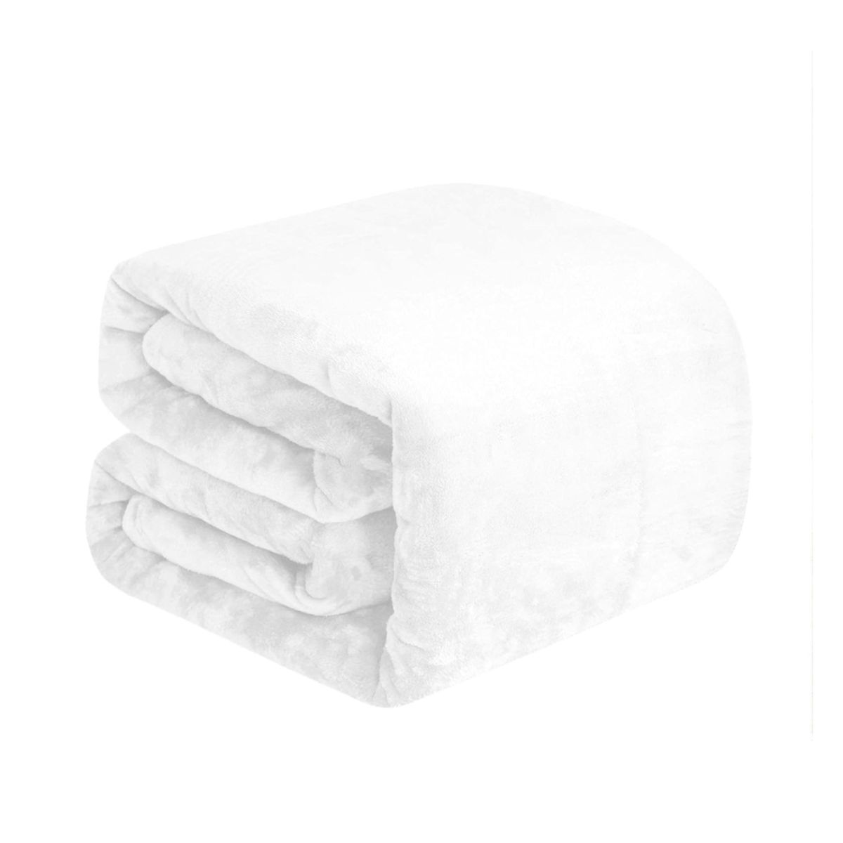 PASTELL - Cobija manta frazada piel ángel térmica unicolor Blanco