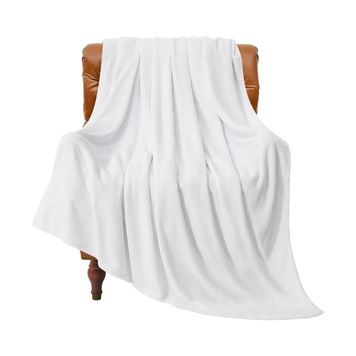 PASTELL - Cobija manta frazada piel ángel térmica unicolor Blanco