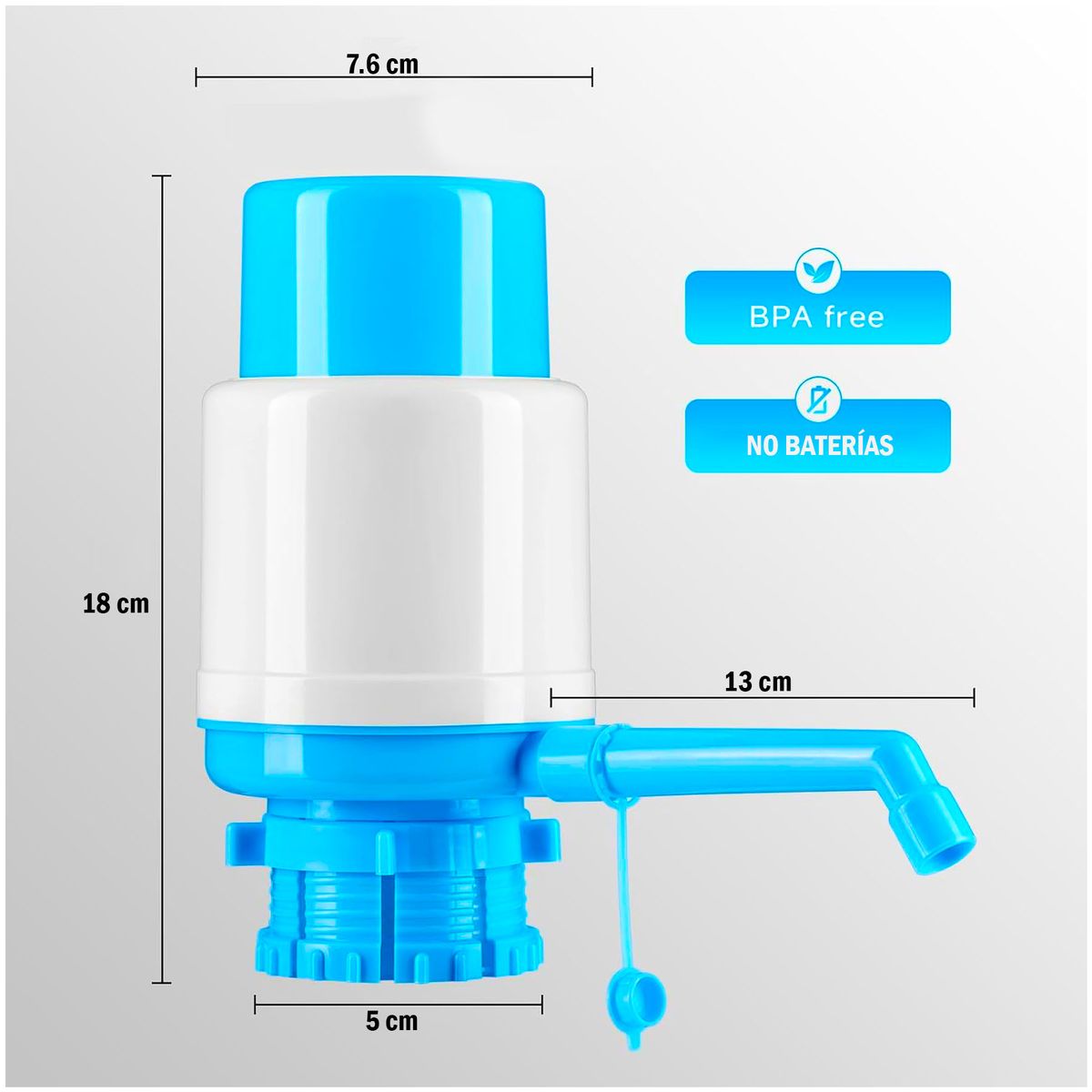 ONE PIXEL - Dispensador De Agua Botellones Manual Presion Ecologico