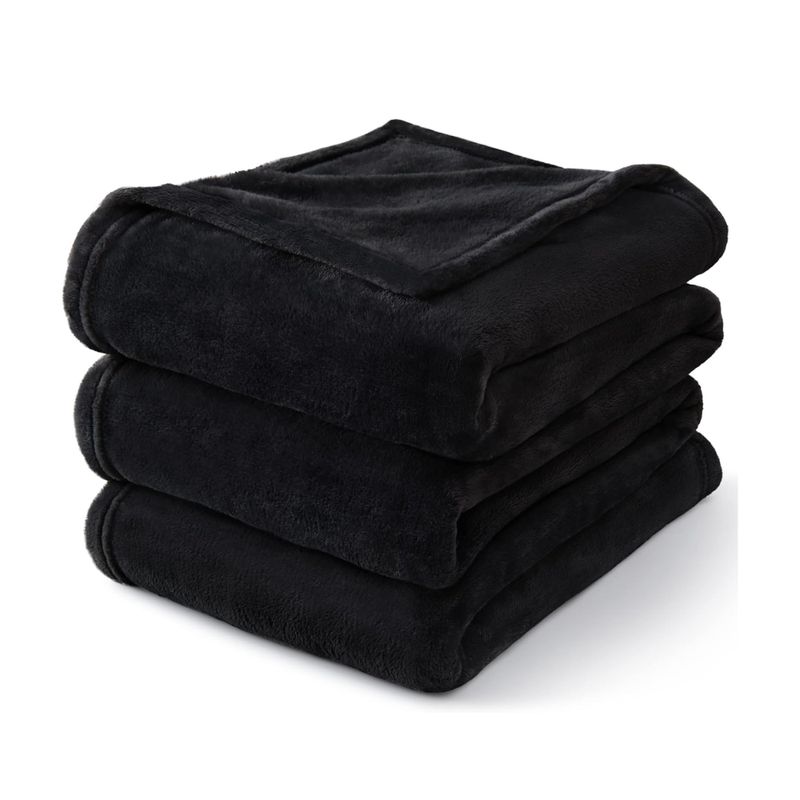 PASTELL - Cobija manta frazada piel ángel térmica unicolor  Negro